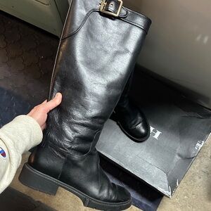 Coach Black Over the Knee Boots